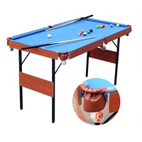 Mesa de billar plegable para interiores de 55 pulgadas, mesa de billar de 4,5 pies, mesa de juego de billar para interiores