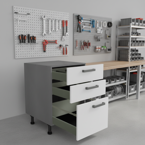 Armoire de <span class=keywords><strong>cuisine</strong></span> avec 2 tiroirs et 1 support complet pour casseroles, rangement pour <span class=keywords><strong>cuisine</strong></span>, blanc - Product Image 6