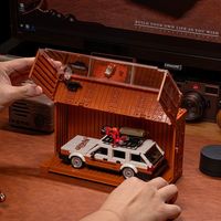 PB PB8824 Nuevo Coche de Camping Urbano Creativo, Modelo de Coche Máquina del Tiempo MK2, Juguetes de Ladrillos para Niños, Regalos, Sets de Bloques de Construcción