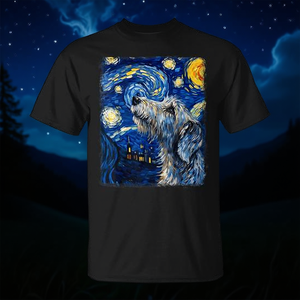 T-shirt avec peinture de nuit étoilée de chien chien de chasse irlandais - Product Image 3