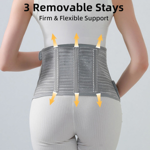 Fascia di Supporto Flessibile per Gravidanza in <span class=keywords><strong>Carbone</strong></span> Attivo, Cintura di Sostegno Premaman a 3 Strisce per Dolore Pelvico - Product Image 4
