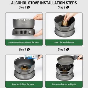 Pentole da campeggio fornello portatile da campeggio <span class=keywords><strong>Set</strong></span> da cucina all'aperto per Backpacking Picnic barbecue - Product Image 5