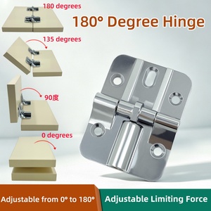 Bisagra abatible de 180 grados para puerta plegable, bisagra ajustable para encimera, bisagra limitadora de zinc para uso en cocina - Product Image 2