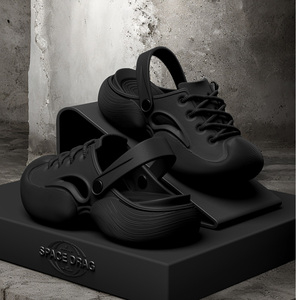 Zuecos de Plataforma Gruesa de una Pieza de EVA para Hombre, Blancos con Verde Neón, con Cordones, Antideslizantes, Sandalias de Senderismo para Exteriores - Product Image 5