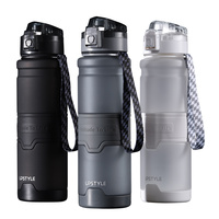 Portable Tritan Leakproof Drinking Bottle with Flip Infuser for Kids and Adults