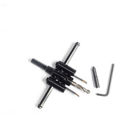 Mini perceuse circulaire à bois réglable, 30-300mm, scie à trous en plastique, Kit de coupe-mèche outil de perçage pour aluminium