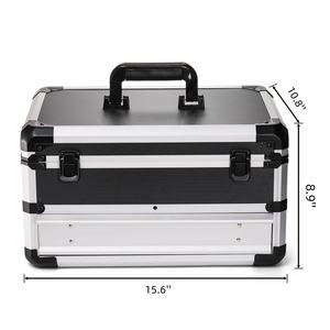 Caja de Herramientas de Aluminio con Cajón, Estuche Organizador de Herramientas Portátil para Oficina y Gimnasio - Product Image 5