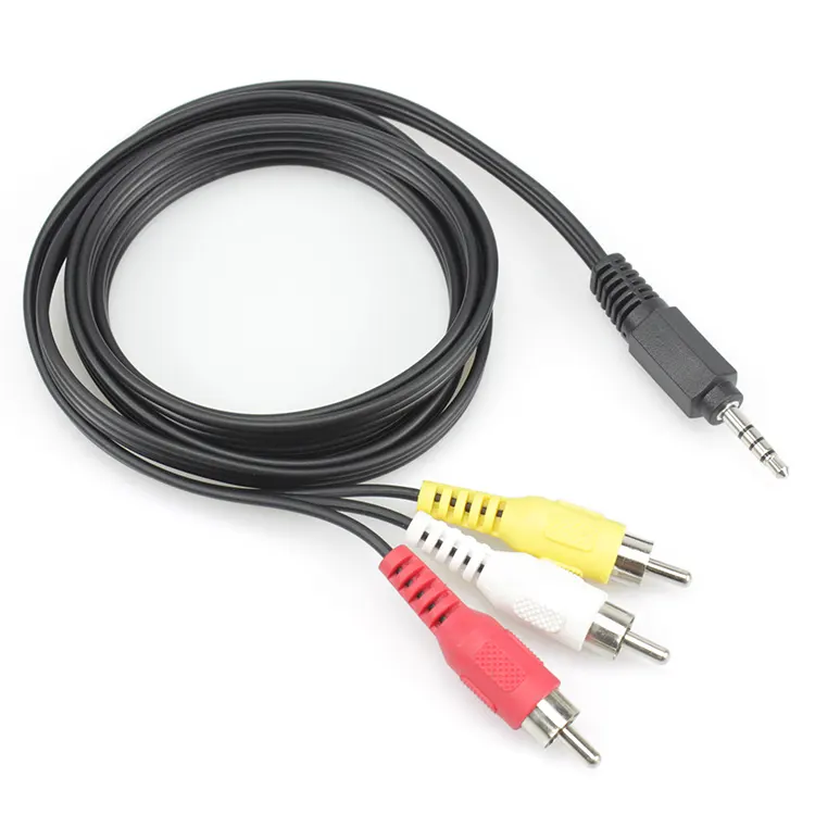 3.5mm Male to 3 RCA Male Extension Speaker Cable Stereo Audio Video Male AUX Cable 3.5 mm to RCA AV Camcorder Video Cable