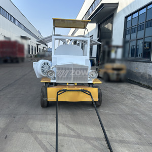 Cercueil funéraire de luxe blanc et doré, style rétro, cabine ouverte, électrique ou à traction équine - Product Image 5