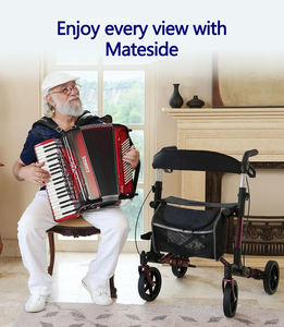 Andador con Asiento Plegable Ligero de Aluminio Mateside, 7.8 kg, Diseño Delgado, Todoterreno, Ayuda de Movilidad Médica para Personas Mayores - Product Image 4