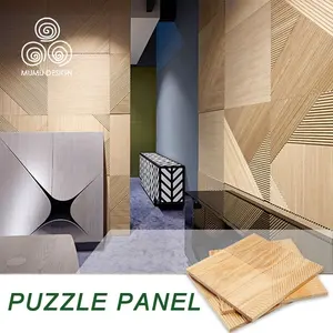 MUMU Interior Facade Composite Wainscoting Modern Decorative Siding Panel Internal Wood Wall Slatted Cladding