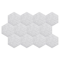 Tuiles hexagonales personnalisées de haute qualité en feutre auto-adhésives pour traitement acoustique et panneaux muraux insonorisés