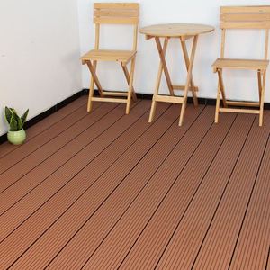 Dalles de terrasse contemporaines en composite bois-plastique antidérapantes WPC pour extérieur - Product Image 5