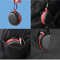 Étui rond pour écouteurs en EVA avec fermeture éclair, étui de protection pour écouteurs, étui rigide portable pour écouteurs, étui de rangement pour écouteurs