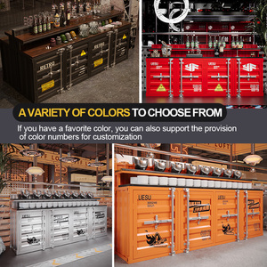 Table de Bar Industrielle Vintage en Métal, Format Personnalisé, Disponible OEM, Armoire en Fer pour Intérieur Extérieur, Décoration de Cuisine et Hôtel, Rangement - Product Image 3