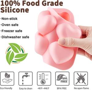 Moules en silicone pour la décoration de gâteaux, forme de cœur, sans BPA, outils de moulage au chocolat - Product Image 3
