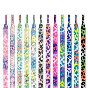 Cordones de Zapatos AF1 con Estampado de Leopardo Colorido de 8 mm de Ancho, Cordones Planos de Moda para Zapatillas de 80-160 cm, 16 Colores, Cordones de Poliéster - Product Image 1