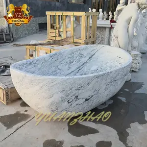 Hot Verkoop Op Maat Vrijstaande Solide Stenen Badkuip Wit Natuurlijk Marmeren Badkuip Groothandelsprijs