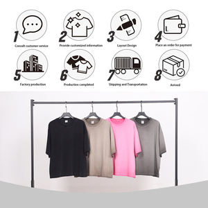 Camiseta de hombre vintage lavada y desgastada, de corte holgado, estilo casual, con lavado efecto nieve, de algodón 100% de alto gramaje, servicio OEM - Product Image 5