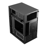 Gabinete de PC de Escritorio con Flujo de Aire Potente, Torre Compacta MATX, con Puertos Tipo C para Oficina, Color Negro
