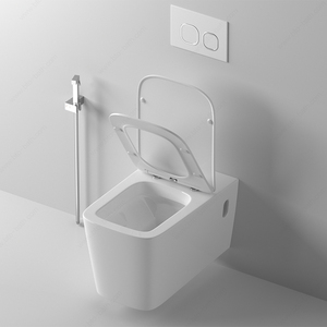 Salle de bains en céramique vaso sanitario toilette suspendue au mur réservoir d'eau caché suspendu au mur <span class=keywords><strong>wc</strong></span> p-trap cuvette de toilette citerne dissimulée sans réservoir - Product Image 3