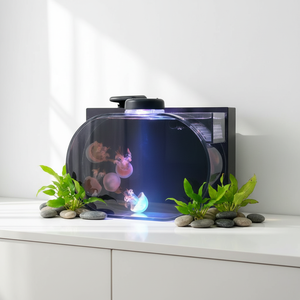 Masaüstü Görüntüleme Yapay Küçük Denizanası Akvaryumu Şeffaf Akrilik Plastik Denizanası Akvaryumu Bluetooth Özellikli Satılık - Product Image 1