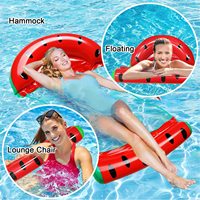 Lot de 2 flotteurs gonflables pour piscine Sunshine pour adultes, respectueux de l'environnement, en forme d'ananas et de pastèque, hamac flottant portable
