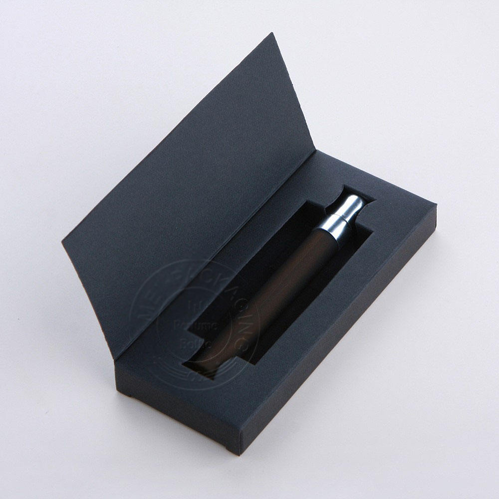 frosted amber bottle + silver sprayer + black box