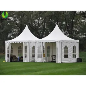 Lüks 10x10m beyaz alüminyum PVC gölgelik düğün parti Pagoda çadırı satılık