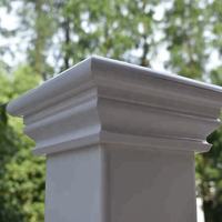 PVC vierkante schuine paalafdekking voor tuin- en buitenomheining