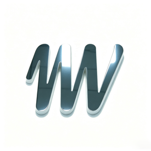 Vente en gros de lettres en PVC personnalisées découpées en 3D avec surface miroir pour la décoration murale des magasins - Product Image 1