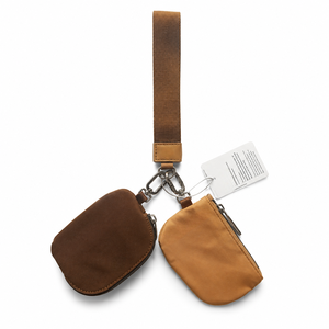 Nouveau design – Pochette en cuir double compartiment avec dragonne, porte-monnaie double, fermeture éclair métallique dorée, porte-clés – Expédition depuis les États-Unis - Product Image 5