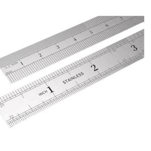 Regla de acero inoxidable Premium Herramienta de medición de grado industrial para geometría escolar de ingeniería de precisión - Product Image 1
