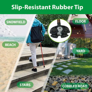 Folding <span class=keywords><strong>LED</strong></span> <span class=keywords><strong>Light</strong></span> <span class=keywords><strong>Walking</strong></span> <span class=keywords><strong>Cane</strong></span> para homens mulheres portátil ajustável Lightweight Free Standing Strap Bolsa de transporte para homens e mulheres - Product Image 6