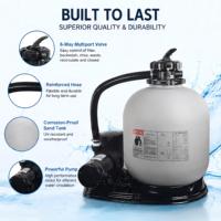 Kombo Filter Pasir Kolam Renang 500mm dan Pompa, dengan Katup Multiport 5 Arah, Sistem Filtrasi Kolam Renang Efisiensi Tinggi untuk Kolam Renang Dalam Tanah