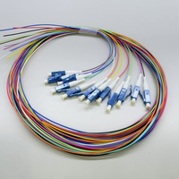 Cordon de brassage à fibre optique monomode LC UPC, gaine LSZH, 0,9 mm, 12 couleurs, 1,5 m, fabriqué en Chine