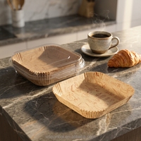 Papier sulfurisé double face carré prédécoupé approuvé LFGB, en pâte de bois vierge, jetable, pour emballage alimentaire, silicone, pour le pain
