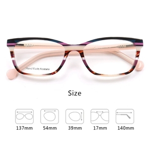 Khung Quang Học Ống Kính Hình Chữ Nhật Nhiều Màu Acetate Làm Bằng Tay Mẫu Phổ Biến B002 - Product Image 3