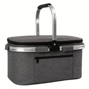 Cooler Bags Custom logo Insulated Picnic Beach Lunch Thermal Large Space Basket Cooler Bag - Product Image 2