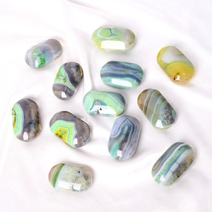 Venta al por Mayor de Cristales, Gemas Naturales al por Mayor, Ágata Verde Ovalada para Decoración - Product Image 4