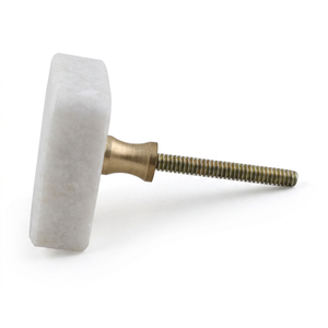 AK Brass Luxury Marble Metal Cabinet Knobs White & Gold Finish Wholesale Price Drawer Shelf Furniture Handle Decorative <b>Hardware</b> - Product Image 5