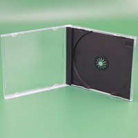WEISHENG Lot de 10,4 mm Étui CD transparent standard pour disque unique, Boîtier de protection transparent pour CD/DVD double face avec plateau