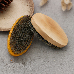 Brosse à barbe et moustache pour <span class=keywords><strong>homme</strong></span> en bois, poils doux, personnalisable avec logo de marque, vente chaude, prix abordable - Product Image 3