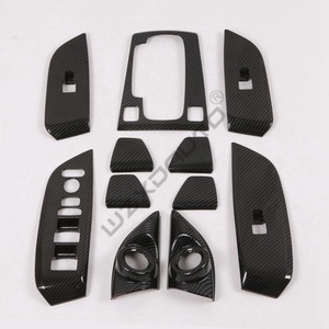 WZXD RHD ABS Plastic Carbon Interior Decoration Accessories <b>Window</b> Switch Shift <b>Cover</b> for City 2020 2021 - Product Image 2