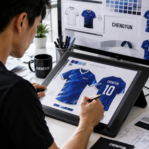 <span class=keywords><strong>Maillot</strong></span> <span class=keywords><strong>de</strong></span> football personnalisé à col en V avec design graphique haute définition pour les ligues universitaires - Product Image 5