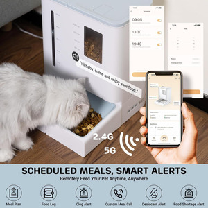 Distributeur automatique de nourriture <span class=keywords><strong>et</strong></span> d'eau <span class=keywords><strong>pour</strong></span> animaux de compagnie WiFi 2 en 1, grande capacité 4L <span class=keywords><strong>et</strong></span> 5L, style moderne écologique <span class=keywords><strong>pour</strong></span> les parents occupés, <span class=keywords><strong>pour</strong></span> <span class=keywords><strong>chiens</strong></span> - Product Image 2