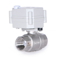 Katup Bola Motorized Stainless Steel 304 OEM CE IP67 12V 24V 2 Arah 3/4 Inch BSP CR202 Normal Tertutup Katup Elektrik DN20