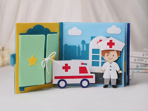 Usine Nouveaux Designs Enfants Roleplay Feutre Livre Enfants Travail <span class=keywords><strong>Apprentissage</strong></span> Calme Livre Tissu Doux Toddler Feutre Occupé Livre - Product Image 6