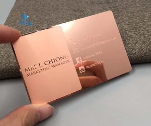 Biglietti da visita in metallo con ritaglio della corona biglietto da visita in metallo con codice qr - Product Image 4