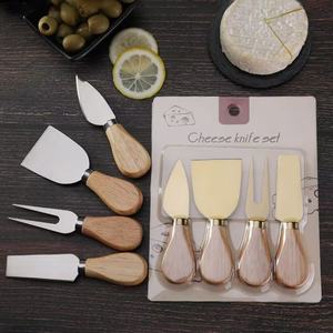 Juego de cuchillos para <span class=keywords><strong>queso</strong></span> de acero inoxidable de 4 piezas de fábrica para mantequilla, postre, mermelada, untar y crema, pan, dividir herramientas de cocina - Product Image 2